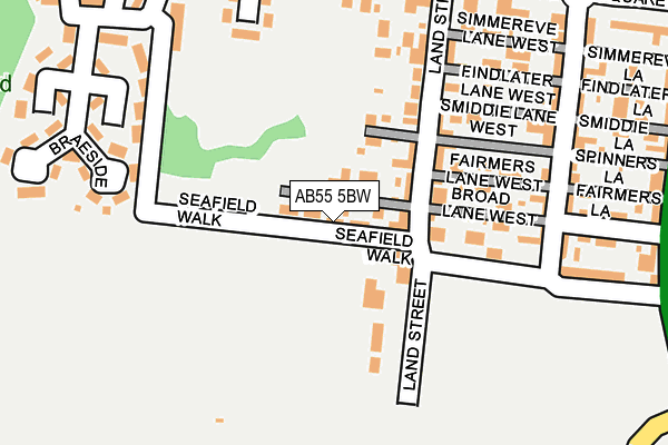 AB55 5BW map - OS OpenMap – Local (Ordnance Survey) AB55 5BW map - OS OpenMap – Local (Ordnance Survey)