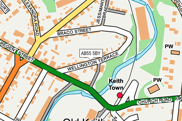 AB55 5BY map - OS OpenMap – Local (Ordnance Survey) AB55 5BY map - OS OpenMap – Local (Ordnance Survey)