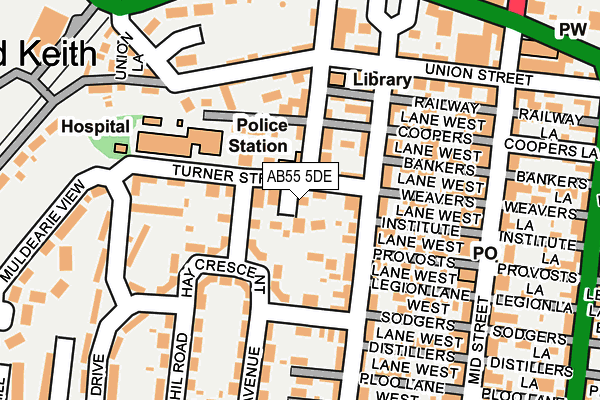 AB55 5DE map - OS OpenMap – Local (Ordnance Survey) AB55 5DE map - OS OpenMap – Local (Ordnance Survey)