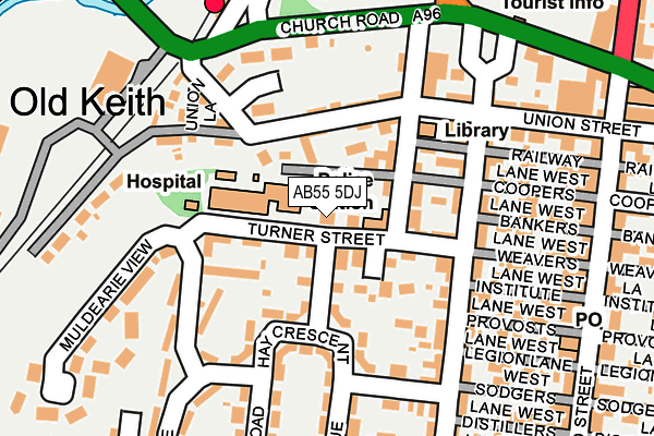 AB55 5DJ map - OS OpenMap – Local (Ordnance Survey) AB55 5DJ map - OS OpenMap – Local (Ordnance Survey)