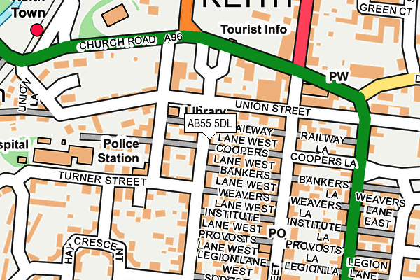 AB55 5DL map - OS OpenMap – Local (Ordnance Survey) AB55 5DL map - OS OpenMap – Local (Ordnance Survey)