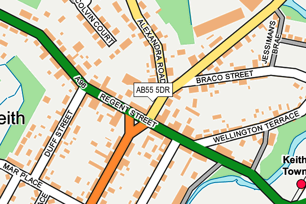 AB55 5DR map - OS OpenMap – Local (Ordnance Survey) AB55 5DR map - OS OpenMap – Local (Ordnance Survey)