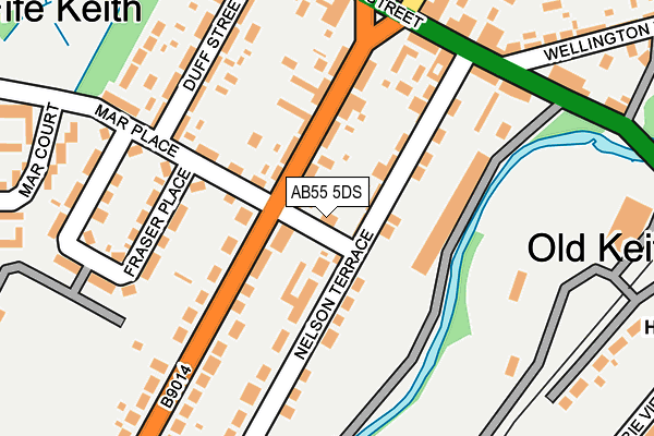 AB55 5DS map - OS OpenMap – Local (Ordnance Survey) AB55 5DS map - OS OpenMap – Local (Ordnance Survey)