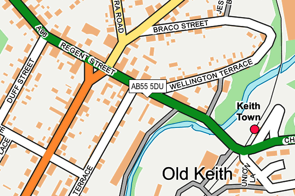 AB55 5DU map - OS OpenMap – Local (Ordnance Survey) AB55 5DU map - OS OpenMap – Local (Ordnance Survey)