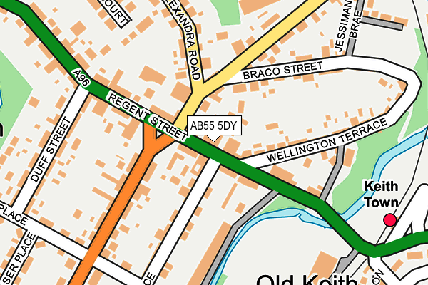 AB55 5DY map - OS OpenMap – Local (Ordnance Survey) AB55 5DY map - OS OpenMap – Local (Ordnance Survey)