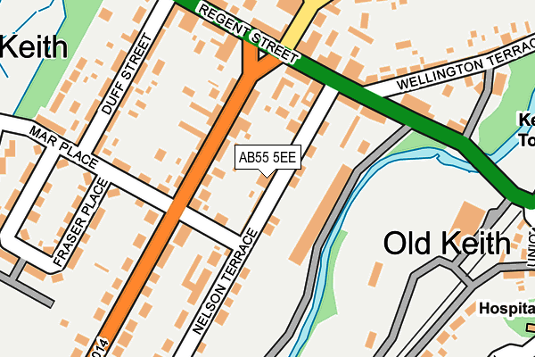 AB55 5EE map - OS OpenMap – Local (Ordnance Survey) AB55 5EE map - OS OpenMap – Local (Ordnance Survey)