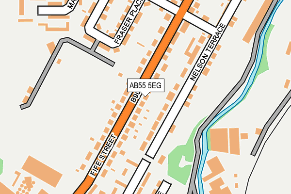 AB55 5EG map - OS OpenMap – Local (Ordnance Survey) AB55 5EG map - OS OpenMap – Local (Ordnance Survey)