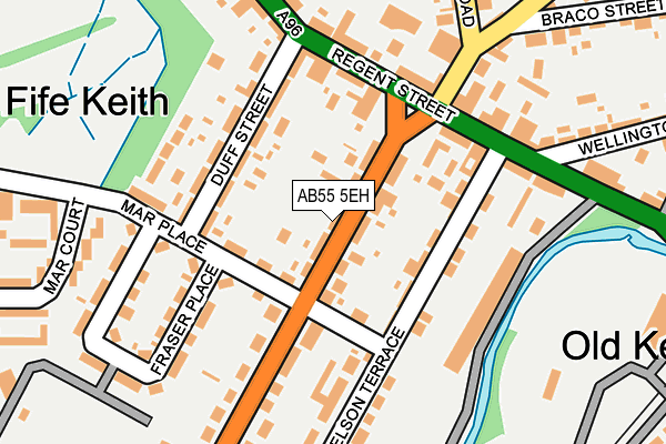 AB55 5EH map - OS OpenMap – Local (Ordnance Survey) AB55 5EH map - OS OpenMap – Local (Ordnance Survey)