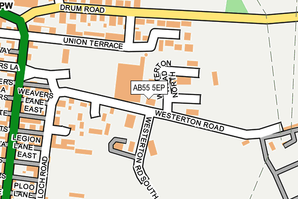 AB55 5EP map - OS OpenMap – Local (Ordnance Survey) AB55 5EP map - OS OpenMap – Local (Ordnance Survey)