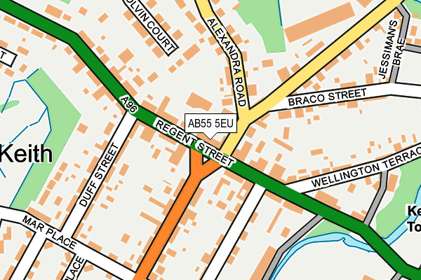 AB55 5EU map - OS OpenMap – Local (Ordnance Survey) AB55 5EU map - OS OpenMap – Local (Ordnance Survey)