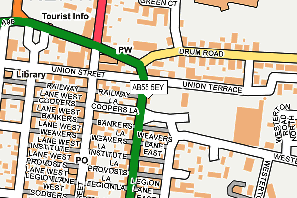 AB55 5EY map - OS OpenMap – Local (Ordnance Survey) AB55 5EY map - OS OpenMap – Local (Ordnance Survey)