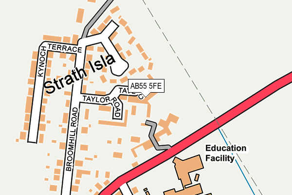 AB55 5FE map - OS OpenMap – Local (Ordnance Survey) AB55 5FE map - OS OpenMap – Local (Ordnance Survey)