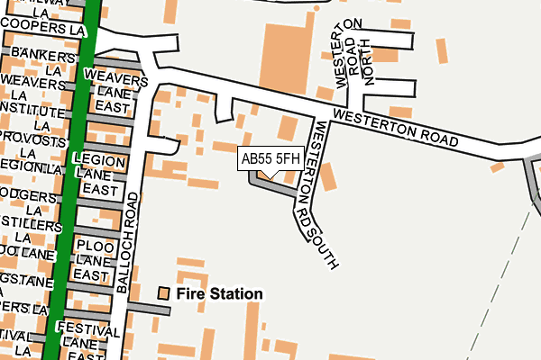 AB55 5FH map - OS OpenMap – Local (Ordnance Survey) AB55 5FH map - OS OpenMap – Local (Ordnance Survey)