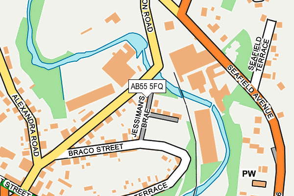 AB55 5FQ map - OS OpenMap – Local (Ordnance Survey) AB55 5FQ map - OS OpenMap – Local (Ordnance Survey)
