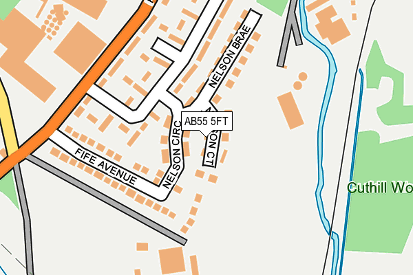 AB55 5FT map - OS OpenMap – Local (Ordnance Survey) AB55 5FT map - OS OpenMap – Local (Ordnance Survey)
