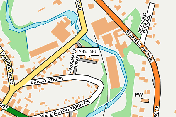 AB55 5FU map - OS OpenMap – Local (Ordnance Survey) AB55 5FU map - OS OpenMap – Local (Ordnance Survey)