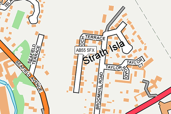 AB55 5FX map - OS OpenMap – Local (Ordnance Survey) AB55 5FX map - OS OpenMap – Local (Ordnance Survey)