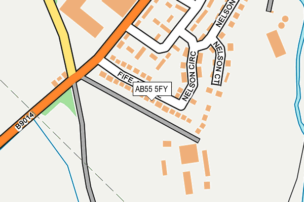AB55 5FY map - OS OpenMap – Local (Ordnance Survey) AB55 5FY map - OS OpenMap – Local (Ordnance Survey)