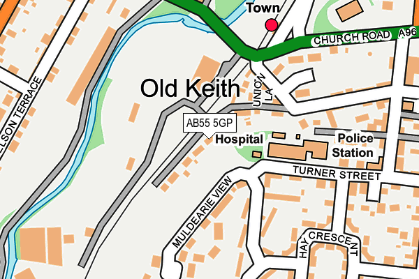 AB55 5GP map - OS OpenMap – Local (Ordnance Survey) AB55 5GP map - OS OpenMap – Local (Ordnance Survey)