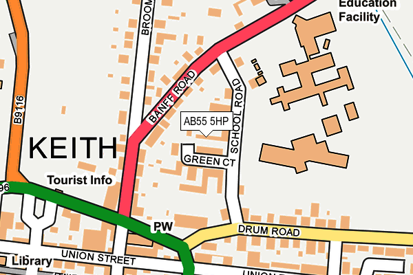 AB55 5HP map - OS OpenMap – Local (Ordnance Survey) AB55 5HP map - OS OpenMap – Local (Ordnance Survey)