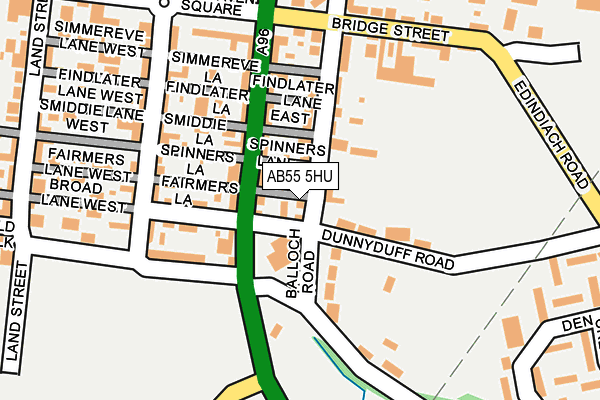 AB55 5HU map - OS OpenMap – Local (Ordnance Survey) AB55 5HU map - OS OpenMap – Local (Ordnance Survey)