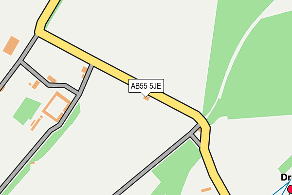 AB55 5JE map - OS OpenMap – Local (Ordnance Survey) AB55 5JE map - OS OpenMap – Local (Ordnance Survey)