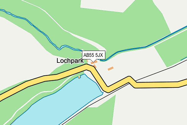 AB55 5JX map - OS OpenMap – Local (Ordnance Survey) AB55 5JX map - OS OpenMap – Local (Ordnance Survey)