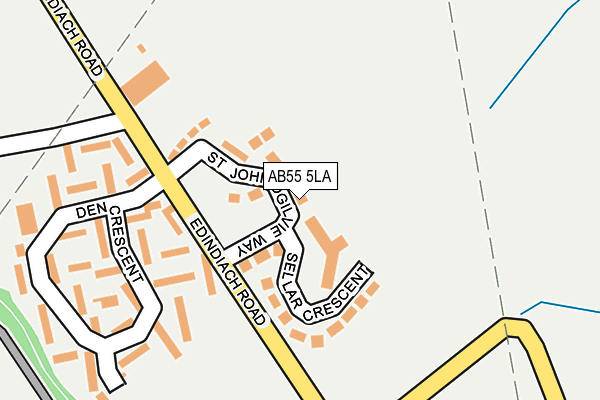 AB55 5LA map - OS OpenMap – Local (Ordnance Survey) AB55 5LA map - OS OpenMap – Local (Ordnance Survey)