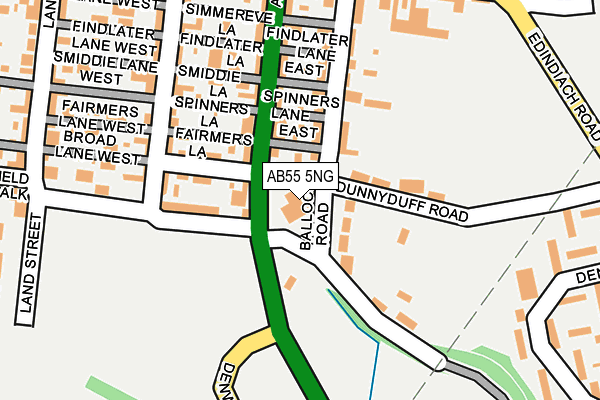 AB55 5NG map - OS OpenMap – Local (Ordnance Survey) AB55 5NG map - OS OpenMap – Local (Ordnance Survey)