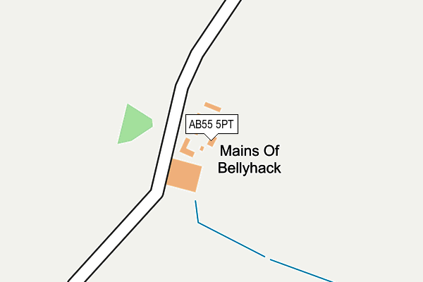 AB55 5PT map - OS OpenMap – Local (Ordnance Survey) AB55 5PT map - OS OpenMap – Local (Ordnance Survey)