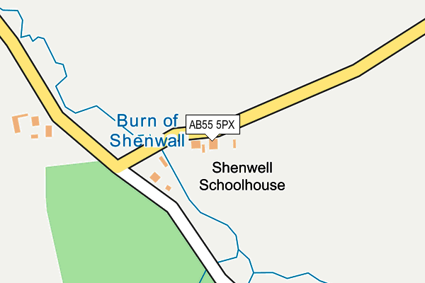 AB55 5PX map - OS OpenMap – Local (Ordnance Survey) AB55 5PX map - OS OpenMap – Local (Ordnance Survey)