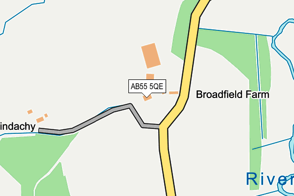 AB55 5QE map - OS OpenMap – Local (Ordnance Survey) AB55 5QE map - OS OpenMap – Local (Ordnance Survey)