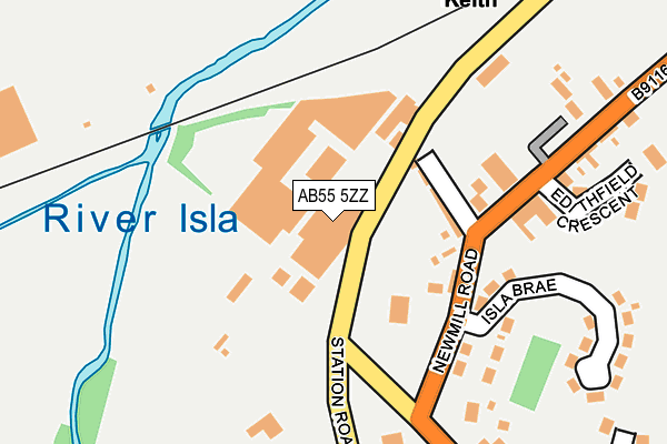 AB55 5ZZ map - OS OpenMap – Local (Ordnance Survey) AB55 5ZZ map - OS OpenMap – Local (Ordnance Survey)