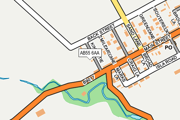 AB55 6AA map - OS OpenMap – Local (Ordnance Survey) AB55 6AA map - OS OpenMap – Local (Ordnance Survey)
