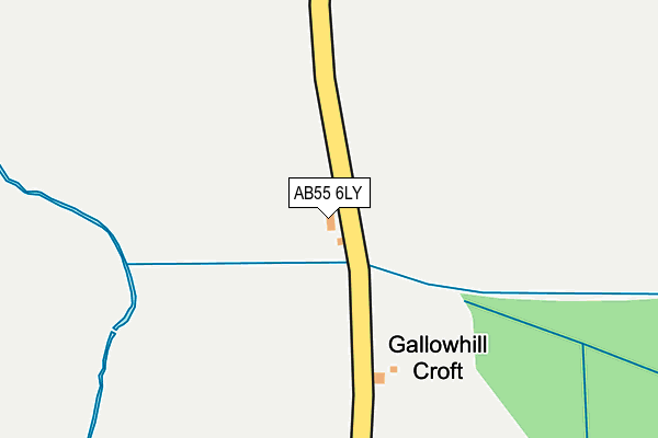 AB55 6LY map - OS OpenMap – Local (Ordnance Survey) AB55 6LY map - OS OpenMap – Local (Ordnance Survey)