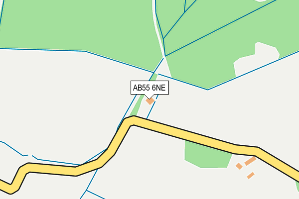 AB55 6NE map - OS OpenMap – Local (Ordnance Survey) AB55 6NE map - OS OpenMap – Local (Ordnance Survey)
