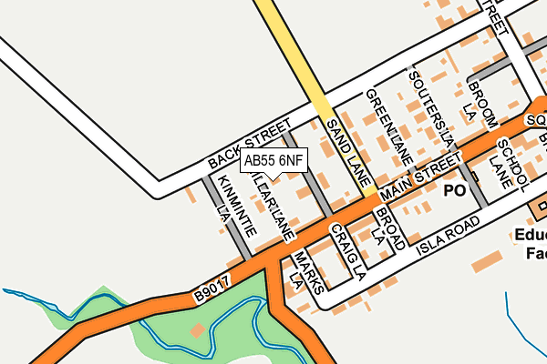 AB55 6NF map - OS OpenMap – Local (Ordnance Survey) AB55 6NF map - OS OpenMap – Local (Ordnance Survey)