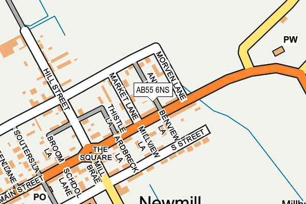 AB55 6NS map - OS OpenMap – Local (Ordnance Survey) AB55 6NS map - OS OpenMap – Local (Ordnance Survey)