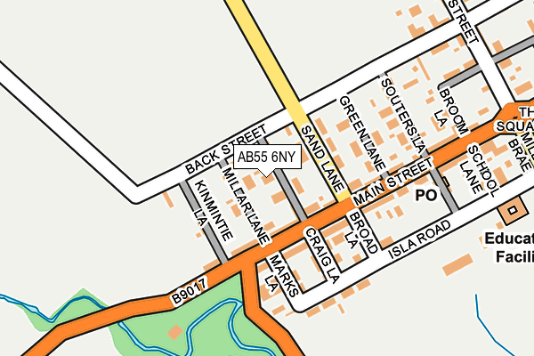 AB55 6NY map - OS OpenMap – Local (Ordnance Survey) AB55 6NY map - OS OpenMap – Local (Ordnance Survey)