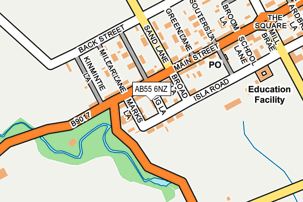AB55 6NZ map - OS OpenMap – Local (Ordnance Survey) AB55 6NZ map - OS OpenMap – Local (Ordnance Survey)