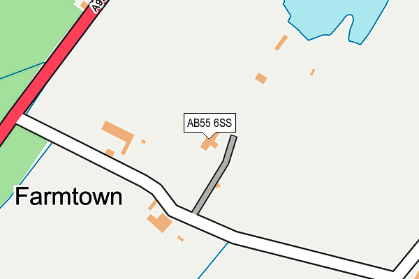 AB55 6SS map - OS OpenMap – Local (Ordnance Survey) AB55 6SS map - OS OpenMap – Local (Ordnance Survey)