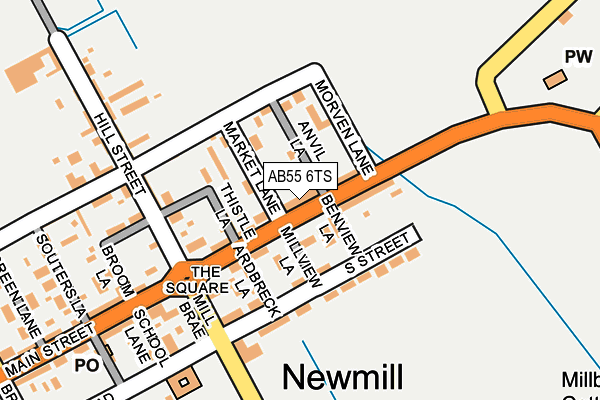 AB55 6TS map - OS OpenMap – Local (Ordnance Survey) AB55 6TS map - OS OpenMap – Local (Ordnance Survey)
