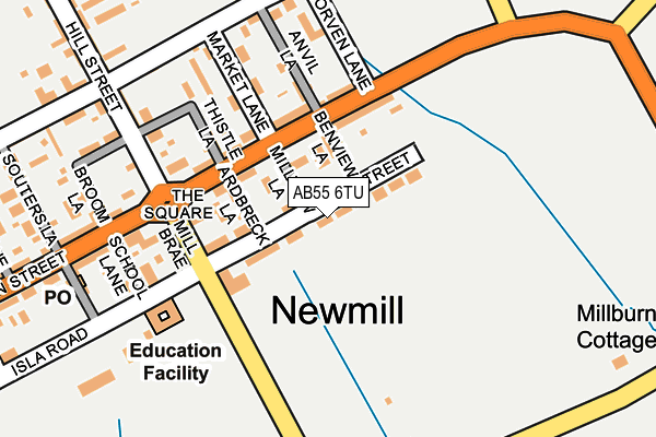 AB55 6TU map - OS OpenMap – Local (Ordnance Survey)