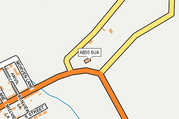 AB55 6UA map - OS OpenMap – Local (Ordnance Survey) AB55 6UA map - OS OpenMap – Local (Ordnance Survey)