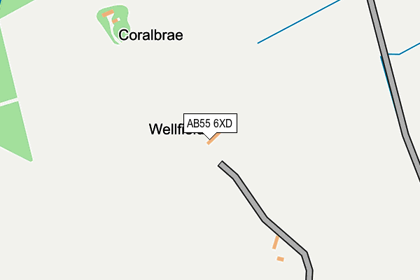 AB55 6XD map - OS OpenMap – Local (Ordnance Survey) AB55 6XD map - OS OpenMap – Local (Ordnance Survey)
