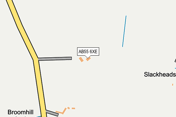 AB55 6XE map - OS OpenMap – Local (Ordnance Survey) AB55 6XE map - OS OpenMap – Local (Ordnance Survey)