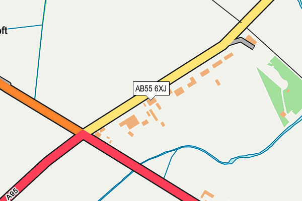 AB55 6XJ map - OS OpenMap – Local (Ordnance Survey) AB55 6XJ map - OS OpenMap – Local (Ordnance Survey)