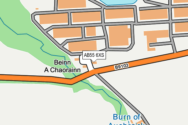 AB55 6XS map - OS OpenMap – Local (Ordnance Survey) AB55 6XS map - OS OpenMap – Local (Ordnance Survey)