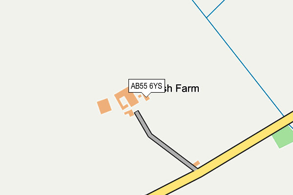 AB55 6YS map - OS OpenMap – Local (Ordnance Survey) AB55 6YS map - OS OpenMap – Local (Ordnance Survey)