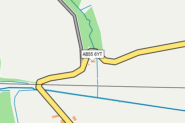 AB55 6YT map - OS OpenMap – Local (Ordnance Survey) AB55 6YT map - OS OpenMap – Local (Ordnance Survey)